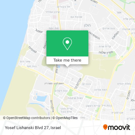 Карта Yosef Lishanski Blvd 27