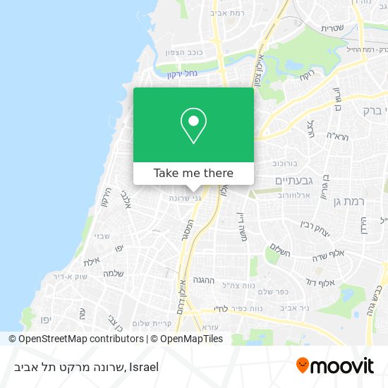 Карта שרונה מרקט תל אביב