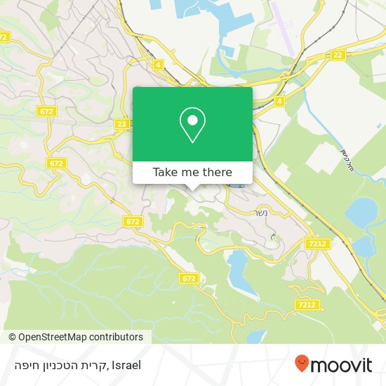 קרית הטכניון חיפה map