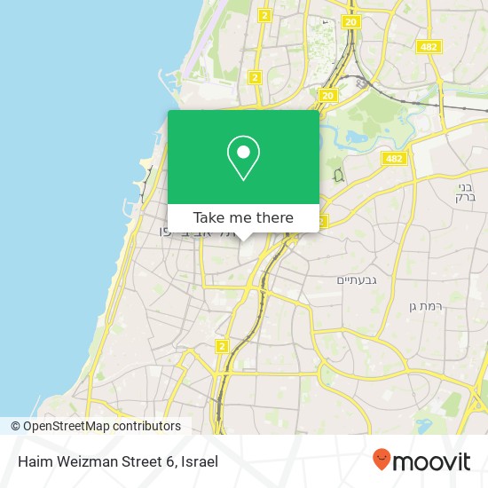 Haim Weizman Street 6 map