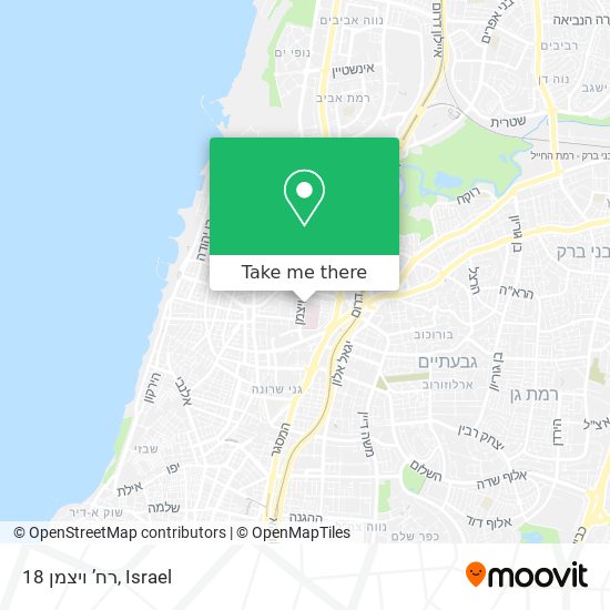 רח’ ויצמן 18 map