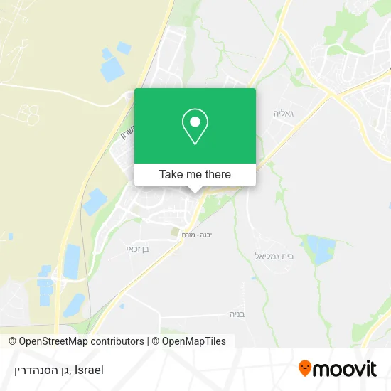 Карта גן הסנהדרין