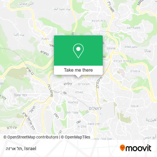 Карта תל ארזה