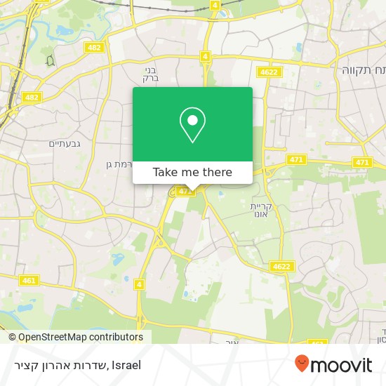 שדרות אהרון קציר map