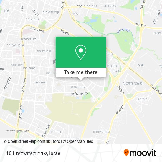 Карта שדרות ירושלים 101