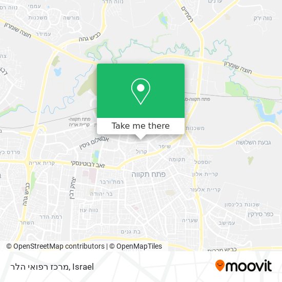 מרכז רפואי הלר map