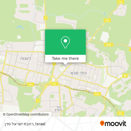 רחבת ישראל סדן map