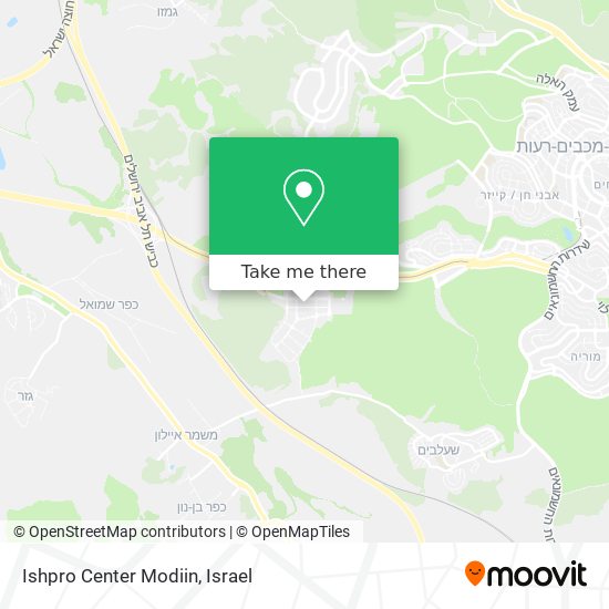 Ishpro Center Modiin map