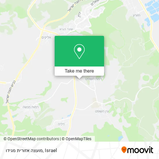 Карта מועצה אזורית מגידו