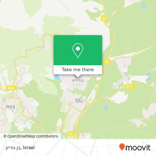 בן גוריון map