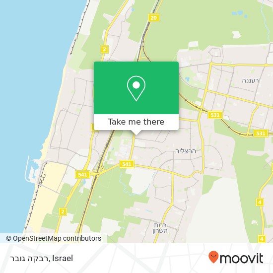 רבקה גובר map