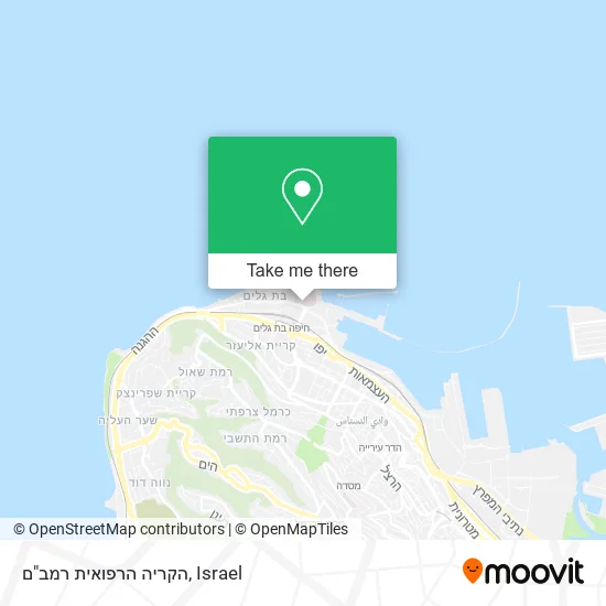 Карта הקריה הרפואית רמב"ם