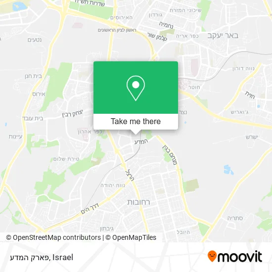 Карта פארק המדע