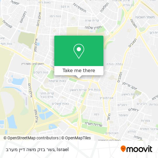 גשר בזק משה דיין מערב map