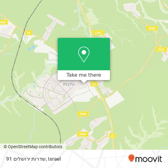 Карта שדרות ירושלים 91