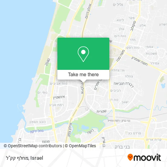 Карта מחלף קק"ל