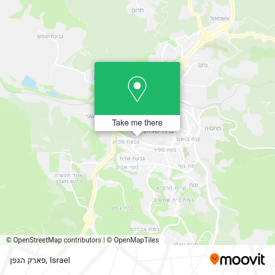 Карта פארק הגפן