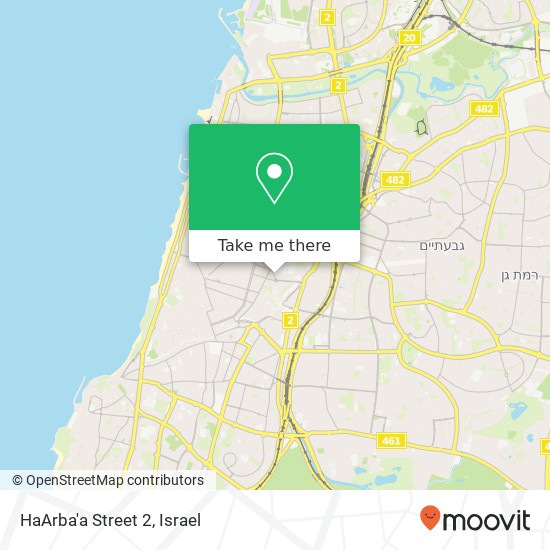 Карта HaArba'a Street 2