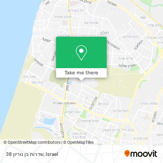 שדרות בן גוריון 38 map