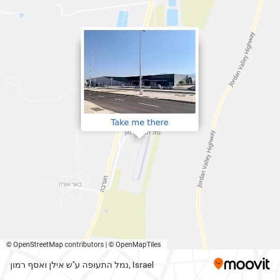 נמל התעופה ע"ש אילן ואסף רמון map