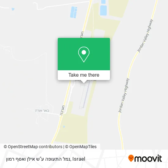 Карта נמל התעופה ע"ש אילן ואסף רמון