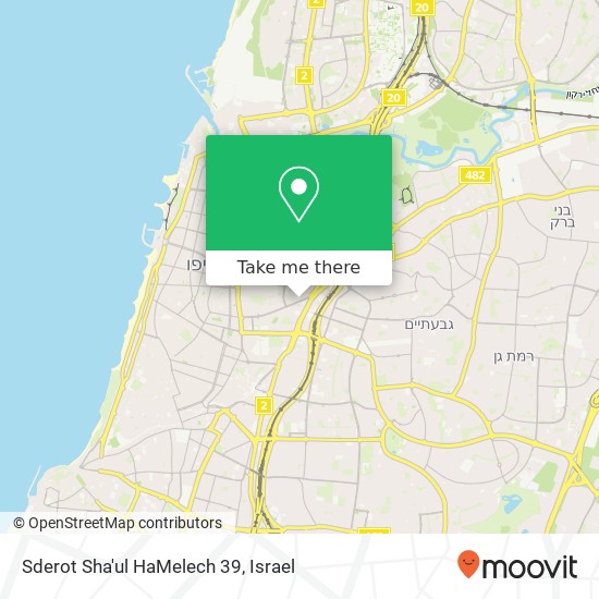 Карта Sderot Sha'ul HaMelech 39