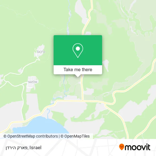 Карта פארק הירדן