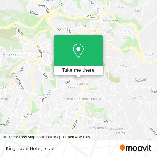 Карта King David Hotel