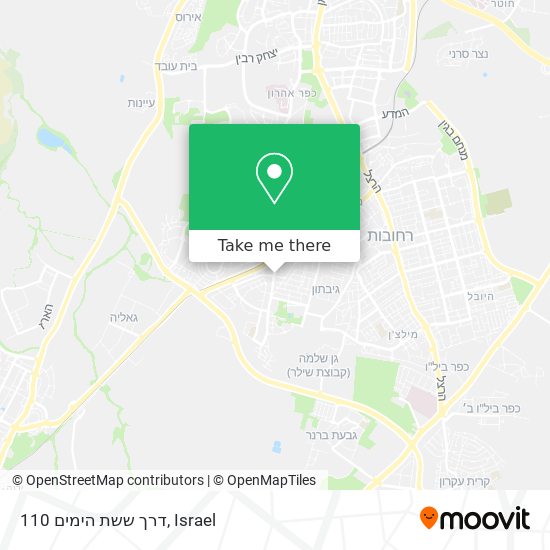 דרך ששת הימים 110 map