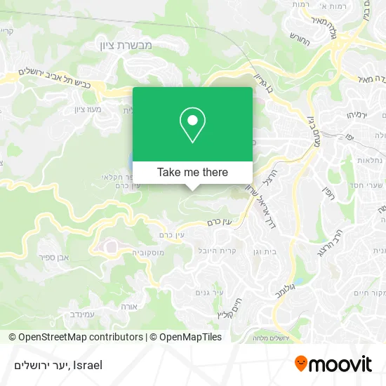 Карта יער ירושלים
