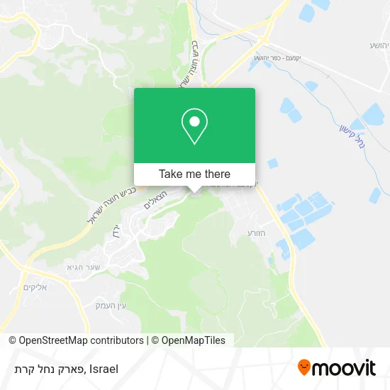 Карта פארק נחל קרת