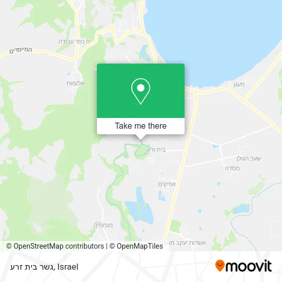 Карта גשר בית זרע