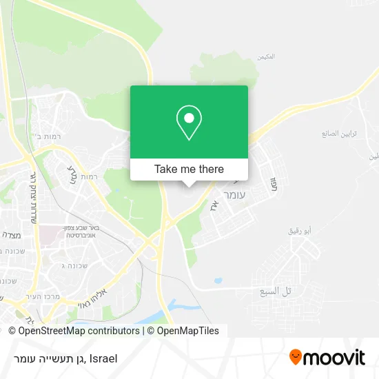 Карта גן תעשייה עומר