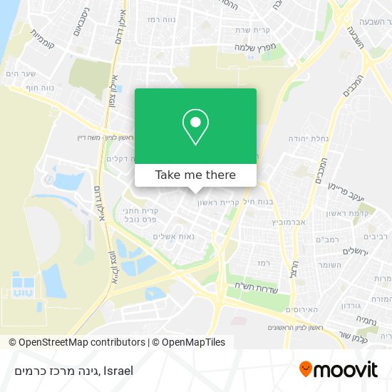 גינה מרכז כרמים map