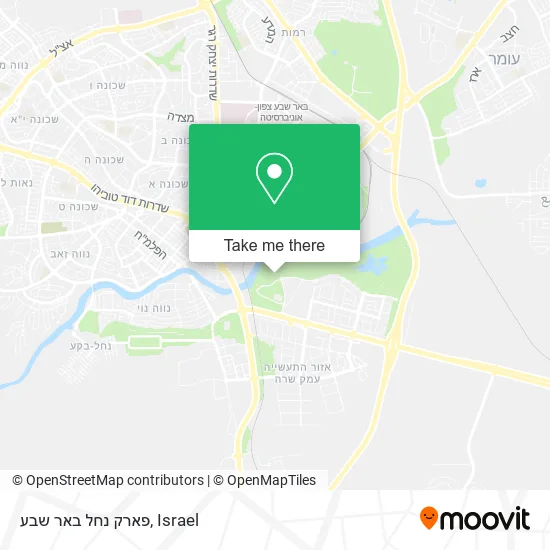 Карта פארק נחל באר שבע