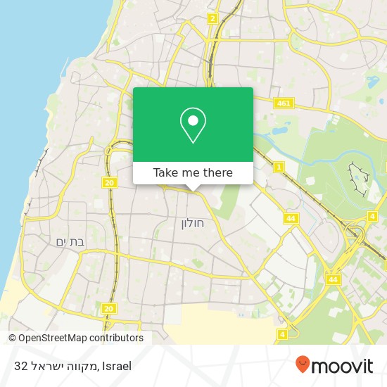 מקווה ישראל 32 map