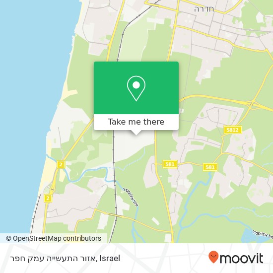 אזור התעשייה עמק חפר map