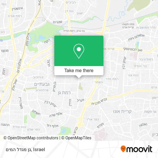 Карта גן מגדל המים