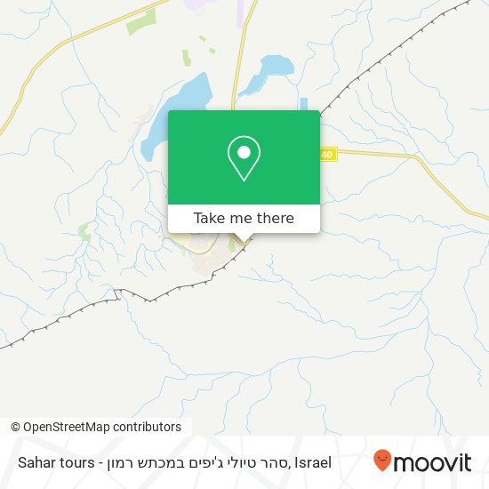 Карта Sahar tours - סהר טיולי ג'יפים במכתש רמון