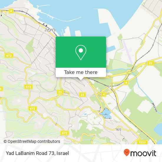 Yad LaBanim Road 73 map