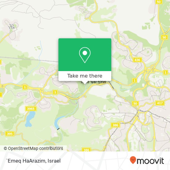 `Emeq HaArazim map