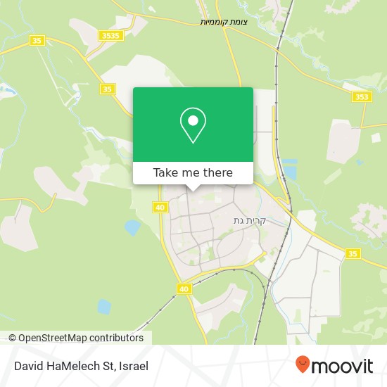 Карта David HaMelech St