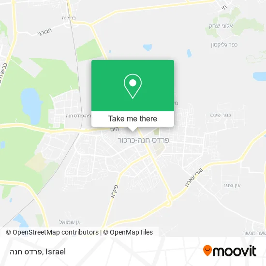 Карта פרדס חנה