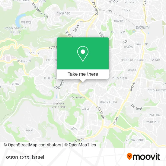 Карта מרכז הטניס