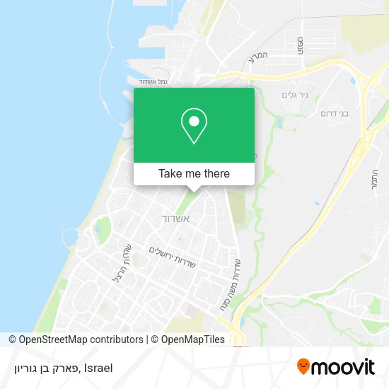Карта פארק בן גוריון