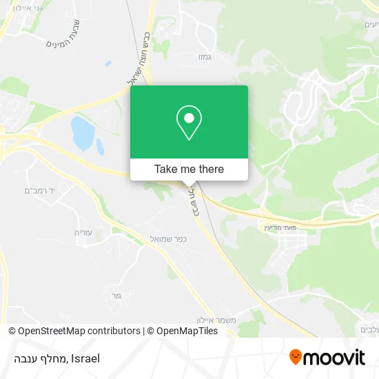 Карта מחלף ענבה