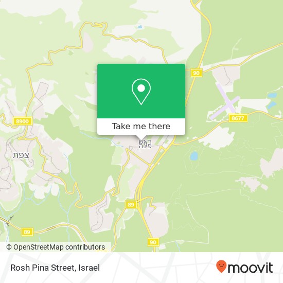 Rosh Pina Street map