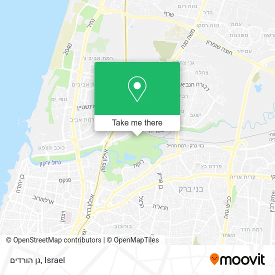 Карта גן הורדים