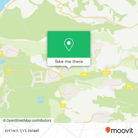 דרך הארזים map