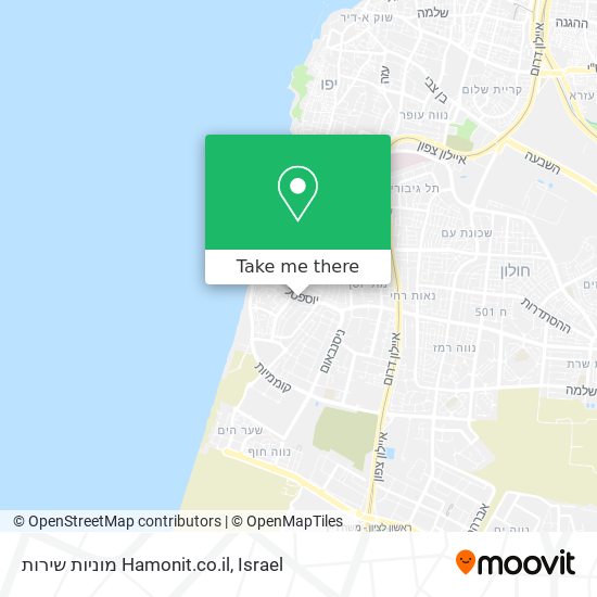 Карта מוניות שירות Hamonit.co.il